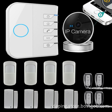 iPhone/iPad and Android APP GSM & WIFI dual network anti-thief home alarm system